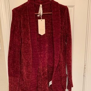 Red soft cardigan
